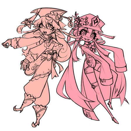 Yanfei and Hu Tao (WIP)